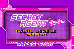 Barbie Superpack title screen for GameBoy Advance